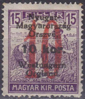 Hongrie YT 170 Mi 195 Année 1916-1921 (MNH **) WESTUNGARN ORGLAND - Errors, Freaks & Oddities (EFO)