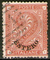 LEVANTE – ESTERO (ITALIA) Sello Usado OFICINAS EN EL ESTERO X2 Centesimi Años 1874-79 – Valorizado En Catálogo U$S 55.00 - Emissions Générales