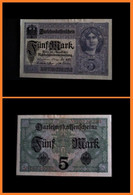 5 Mark 1917 -  Allemagne - Etat :  Neuf  -  Cote De Ce Billet  ( 35 €  ) - 5 Mark
