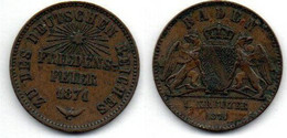 Baden 1 Kreuzer 1871 TTB - Monedas Pequeñas & Otras Subdivisiones