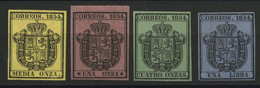 1854 ESPAGNE SERVICE N° 1 à 4 Cote 100 € Neuf * (MH) - Dienst