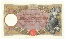 500 LIRE CAPRANESI MIETITRICE TESTINA FASCIO ROMA 12/01/1935 BB/SPL - Sonstige