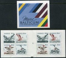 SWEDEN 1992 Birds Of The Baltic Booklet MNH / **,  Michel MH179 - 1981-..