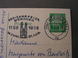 Werbestempel München 500 Jahre 1954 - Cartoline Private - Usati