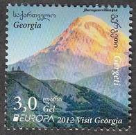 GEORGIA - EUROPA 2012 -TEMA ANUAL "VISIT  GEORGIA ".- SERIE De 1 V. Con LOGO EUROPA  - DENTADO - 2012