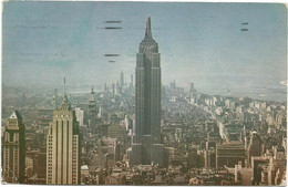 AC2613 New York - Empire State Building From Observation Roof Of RCA Building / Viaggiata 1950 - Empire State Building