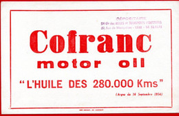 Buvard Cofranc, Motor Oil, L'huile Des 280000km. Cachet Du Dépositaire à Lille. - R