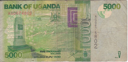 BILLETE DE UGANDA DE 5000 SHILLINGS DEL AÑO 2010 (BANKNOTE) - Ouganda