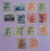 LUXEMBOURG YT 119+122/127+129+133+154+2X155+156/157 OBLITERES "GRANDE DUCHESSE CHARLOTTE" ANNÉES 1921/1926 - 1921-27 Charlotte De Face