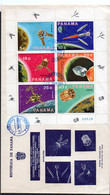 PANAMA -  1968 - SPACE CRAFT SHEETLET OF 6  ON ILLUSTRATED COVER TO ENGLAND  , SCARCE - Panama
