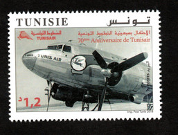 2018- Tunisia- 70th Anniversary Of The Establishment Of The Tunisian Airlines TUNISAIR- Complete Set 1v.MNH** - Tunisia (1956-...)