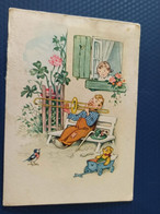 DDR Postcard - Humour - Little Girl - Sax / Teddy Bear - Baumgarten F - Baumgarten, F.