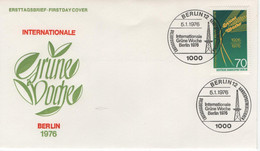 Germany Deutschland 1976 FDC 50.Jahre Internationale Grune Woche, Farming Landwirtschaft, Canceled In Berlin - 1971-1980