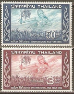 TAILANDIA YVERT NUM. 447/448 ** SERIE COMPLETA SIN FIJASELLOS - Tailandia