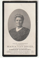 Doodsprentje Maria VAN DRIES Echtg. Edmond Verhaert St. Niklaas-Waas 1861 Beveren-Waas 1916 (foto) - Imágenes Religiosas