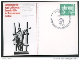 DDR PP16 B2/011 Privat-Postkarte KARL LIEBKNECHT Luckau Sost. 1978 NGK 4,00 € - Privatpostkarten - Gebraucht