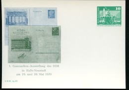 DDR PP16 D2/035b Privat-Postkarte GANZSACHEN-AUSSTELLUNG Halle-Neustadt 1979  NGK 5,00 € - Cartes Postales Privées - Neuves