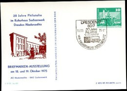 DDR PP16 D2/014 Privat-Postkarte SACHSENWERK Dresden-Niedersedlitz Sost.1975  NGK 4,00 € - Postales Privados - Usados