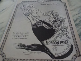 ANCIENNE PUBLICITE NOEL CHAMPAGNE CORDON ROUGE DE MUMM 1921 - Alcools