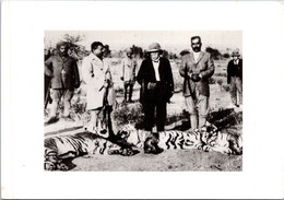 (1 L 43) France - Death Of Georges Clémenceau (surnommé "Le Tigre") 24th Novembre 1929 (with Tiger Hunting Scene) B/w - Histoire