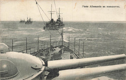 CPA Flotte Allemande En Manoeuvres - Bateaux Militaires - Postes Militaires 1920 - Manöver