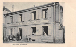 SAUSHEIM Près Mulhouse-68-Haut-Rhin-Wirtschaft Zur Post Arthur Heitz-Commerce-Restaurant De La Poste-Edition Ant. Miltz - Autres & Non Classés