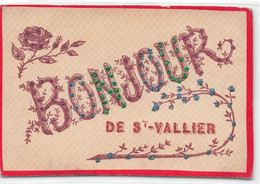 CPA Bonjour De St Vallier - Paillettes - Other & Unclassified