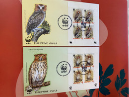 Philippines Stamp FDC Owl Block 2004 - Filipinas