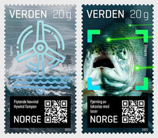 NORWAY 2022 Innovation At Sea,  Research, Innovation, Technology , Fish , Renewable Energy - Set Of 2v - MNH (**) - Cartas & Documentos