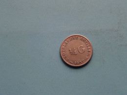 1957 - 1/4 Gulden ( For Grade, Please See Photo ) F ! - Netherlands Antilles