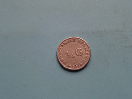 1960 - 1/4 Gulden ( For Grade, Please See Photo ) F ! - Netherlands Antilles