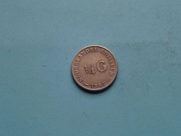 1967 - 1/4 Gulden ( For Grade, Please See Photo ) ! - Netherlands Antilles