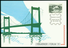 Sp Aland Islands Exhibition Card | 1991 Frimærker I Forum, København 7.11.-10.11.1991 (MiNr 24) - Aland