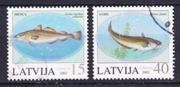 2002. Latvia. Fishes. Used. Mi. Nr. 574-75 - Lettland