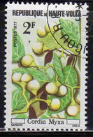 UPPER HAUTE ALTO VOLTA 1977 FLORA PLANT FRUITS CORDIA MYXA 2fr OBLITERE' USED USATO - Haute-Volta (1958-1984)
