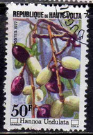 UPPER HAUTE ALTO VOLTA 1977 FLORA PLANT FRUITS HANNOA UNDULATA 50fr OBLITERE' USED USATO - Haute-Volta (1958-1984)