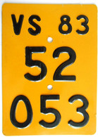 Velonummer Mofanummer Wallis Valais VS 1983 - Number Plates