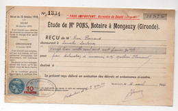 Mongauzy Et Lamothe Landeron : Reçu 1947  Avec Timbre Fiscal (PPP39422) - Lettres & Documents