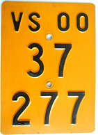 Velonummer Mofanummer Wallis Valais VS 2000 - Kennzeichen & Nummernschilder