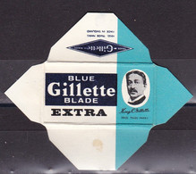 Razor Blades Old Vintage Cover Only Blue Gillette England - Lames De Rasoir