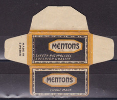 Razor Blades Old Vintage Cover Only Mentons Sweden - Lames De Rasoir