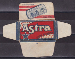 Razor Blades Old Vintage Cover Only Astra Czechoslovakia - Lames De Rasoir