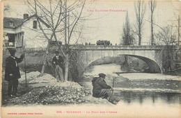 TOURNAY - Le Pont Sur L'Aros. (dos Carte Publicitaire Labat & Gaubert Toulouse). - Tournay