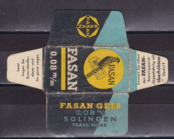 Razor Blades Old Vintage Cover Only Fasan Solingen - Lames De Rasoir