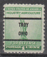 USA Precancel Vorausentwertungen Preo Bureau Ohio, Troy 899-71 - Preobliterati