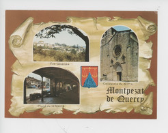 Montpezat De Quercy Multivues, Parchemin Blason (cp Vierge N°117 Apa-poux) - Montpezat De Quercy