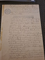Papier   Timbre SEYSSEL 1890 Conseil De Fabrique Joseph DULLIAND  Huissier BELLEY  Eglise Paroissiale - Lettres & Documents