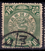 Stamp Imperial China Coil Dragon 1898-1910? 10c Fancy Cancel Lot#26 - Gebraucht