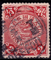 Stamp Imperial China Coil Dragon 1898-1910? 2c Fancy Cancel Lot#26 - Usati