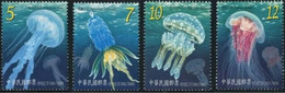 China Taiwan 2015 Marine Life Postage Stamps – Jellyfish Stamps 4v MNH - Unused Stamps